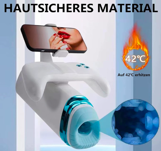 Máy Thủ Dâm Rung Bú Mút Sưởi Ấm Tự Động Kèm Giá Đỡ Điện Thoại